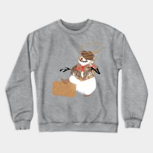 Cowboy Snowman with lasso Crewneck Sweatshirt